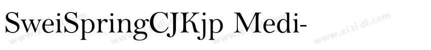 SweiSpringCJKjp Medi字体转换